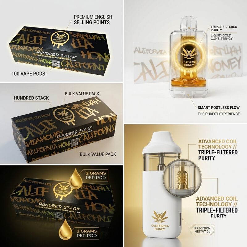 Bulk 1 Gram Empty Disposable Vape Device California Honey Mass Production