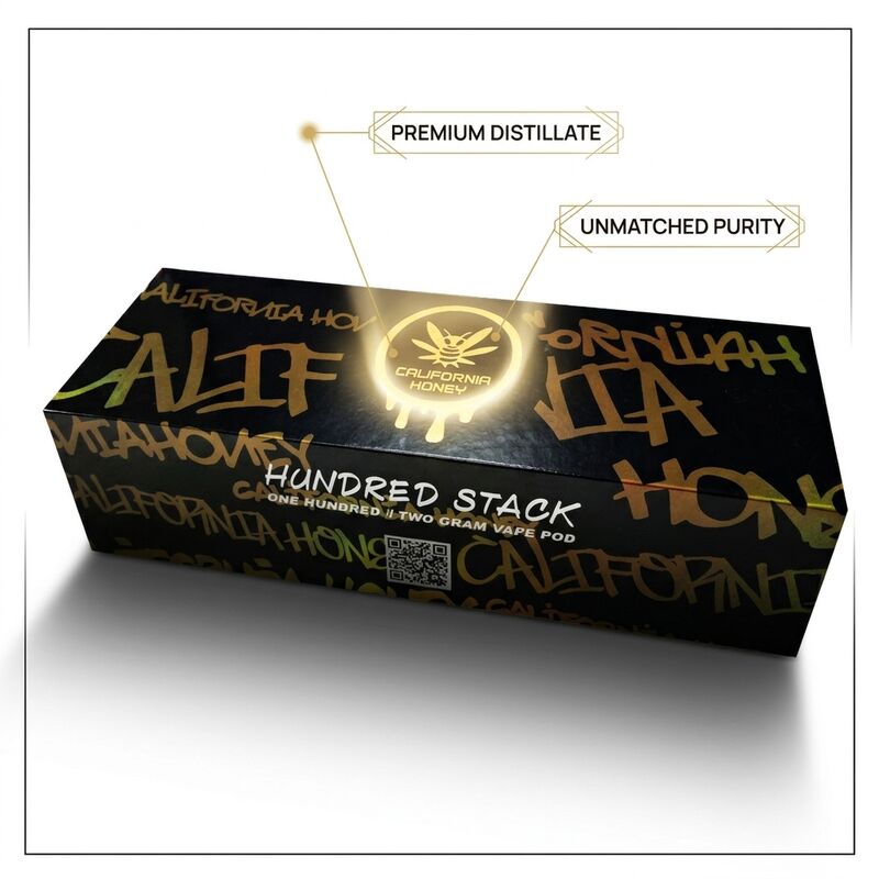 Hexagonal Angular Body California Honey Vape Disposable Vape Pen with 2.0ml Visible Tank and 280mAh Battery