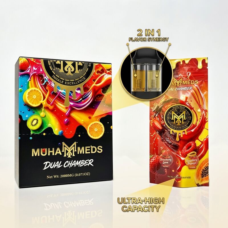 Dual Independent Airflow Muha Meds Vape with Postless Interior and Twin 1.0ml Tanks