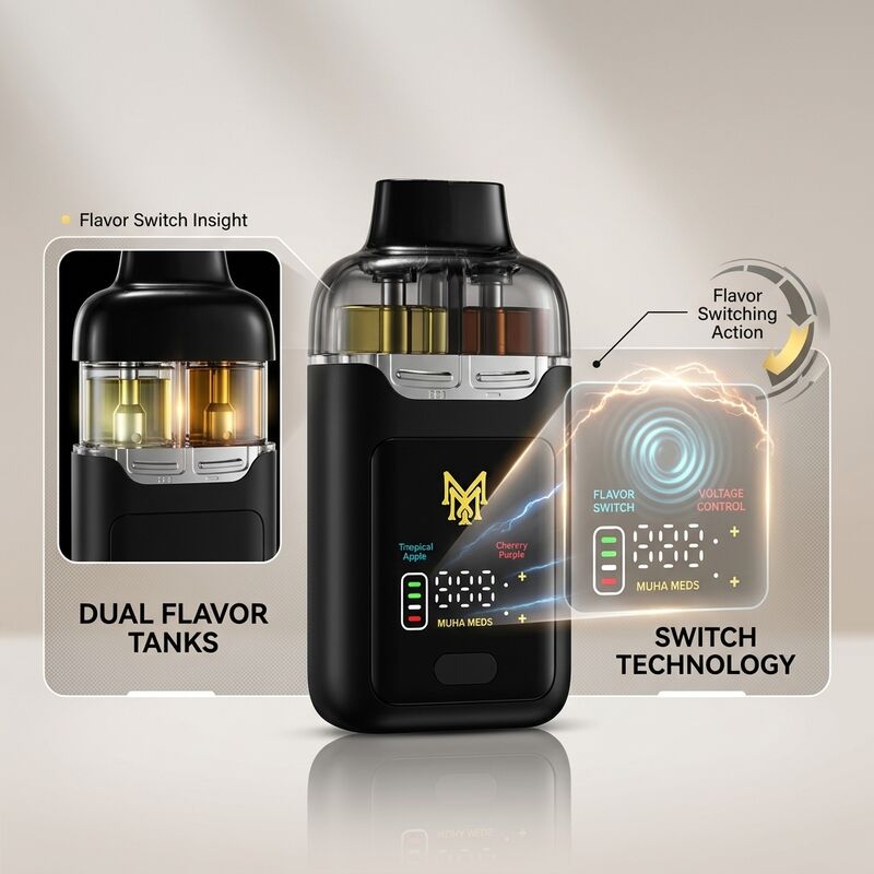 Two-Flavor Combo Disposable Vape Device with Twin 1.0ml Tanks and Independent Airflow Disposable Vape