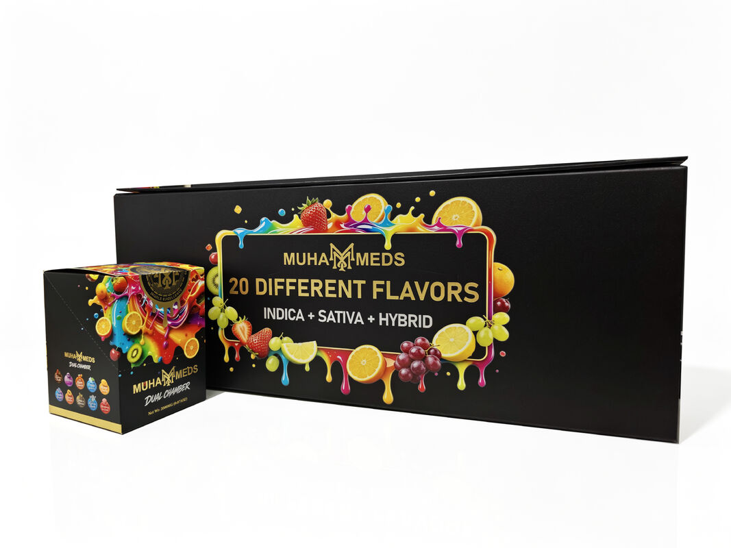 Refined Preheat Vape Cartridge with Two Flavor Chambers and Clear Oil Window Disposable Vape Pen