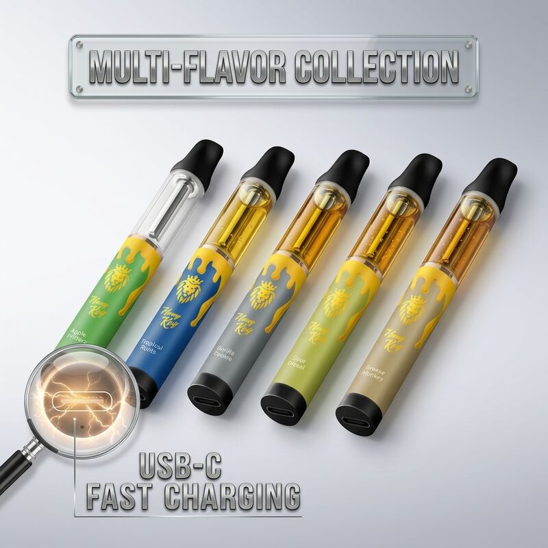 Honey King Vape Mini Disposable Vape with 1.8ml Reservoir Inhale Activated and Ultra-Compact Body
