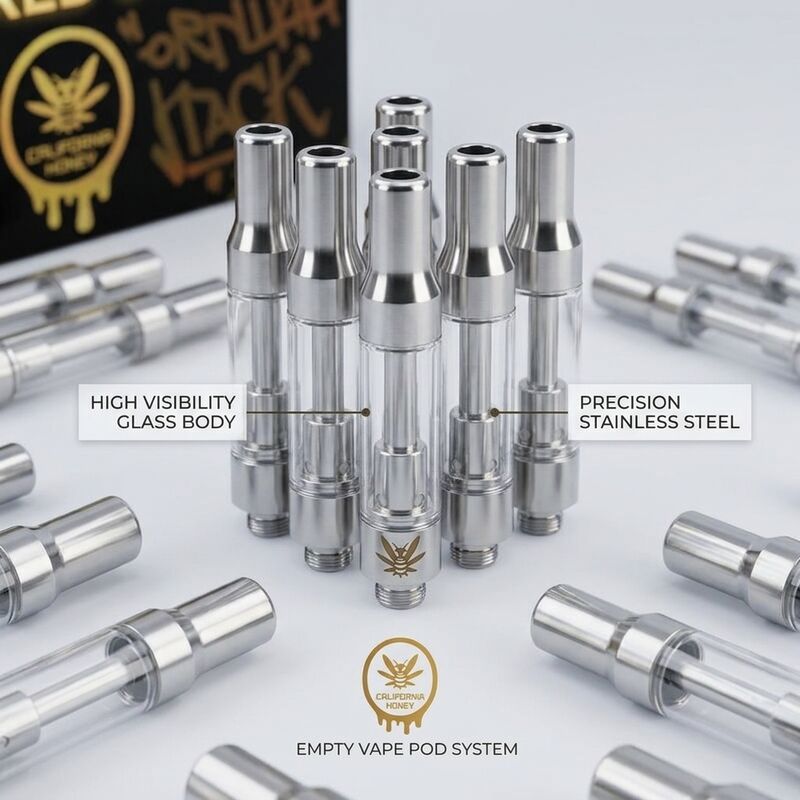 2ml Ceramic Core Empty Vape Cartridge 510 Thread California Honey Large Fill Volume