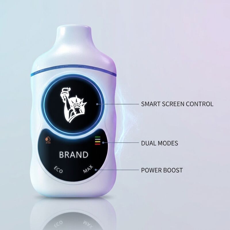 Dual Tank PCTG OEM Vape Pen Mod Smart Screen Muha Meds Flavor Choice 3.3V